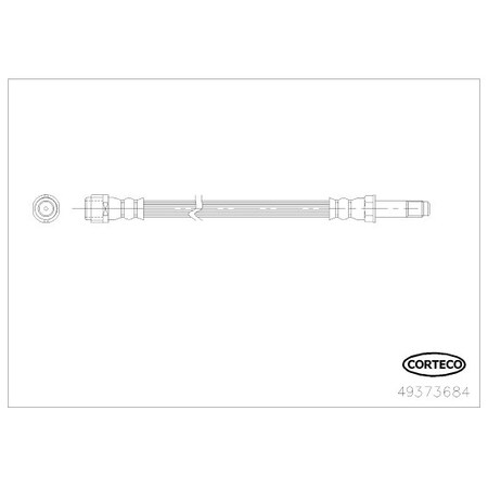 Corteco Brake Hose, 49373684 49373684